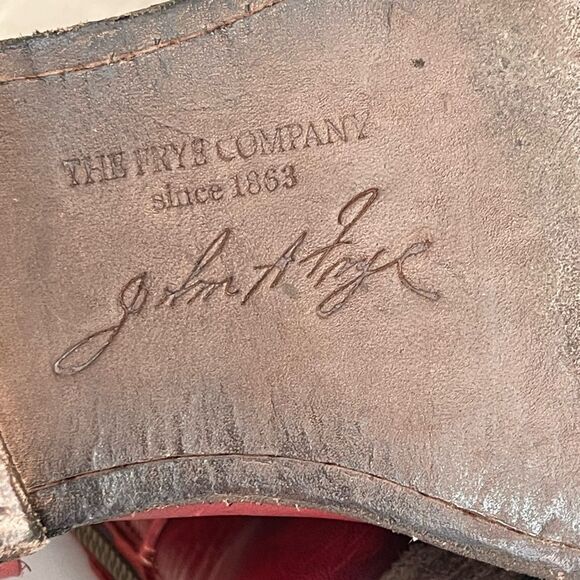 Vintage Frye red Phillip Harness short western cowgirl boots size 9 - Picture 12 of 15